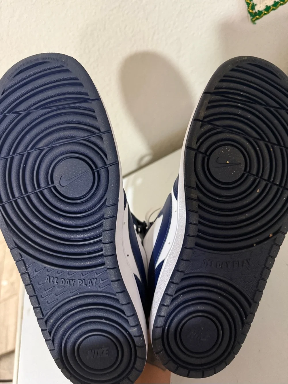 Nike Kids High-Top Sneakers in Navy and White